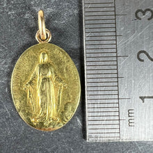 Load image into Gallery viewer, French Virgin Mary Miraculous Medal 18K Yellow Gold Charm Medal Pendant
