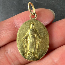 Load image into Gallery viewer, French Virgin Mary Miraculous Medal 18K Yellow Gold Charm Medal Pendant
