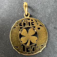 Load image into Gallery viewer, Antique French Semper Fidelis Always Faithful Forever Love 18K Yellow Gold Lucky Clover Pendant
