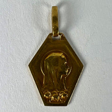 Load image into Gallery viewer, French Art Deco Virgin Mary 18K Yellow Gold Religious Charm Medal Pendant
