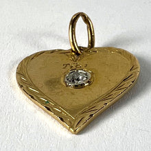 Load image into Gallery viewer, French Love My Heart Is Yours 18K Yellow Gold Diamond Pendant Charm
