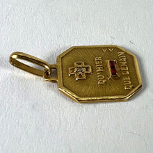 Load image into Gallery viewer, Augis Plus Qu’Hier 18K Yellow Gold Ruby Diamond Love Pendant Charm
