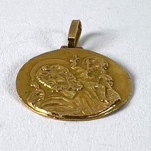 Load image into Gallery viewer, Vintage French St Christopher 18K Yellow Gold Charm Pendant
