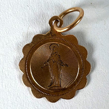 Load image into Gallery viewer, Antique French Virgin Mary 18K Rose Gold Charm Medal Pendant
