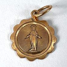 Load image into Gallery viewer, Antique French Virgin Mary 18K Rose Gold Charm Medal Pendant
