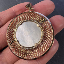 Load image into Gallery viewer, French 18K Rose Gold Mother-of-Pearl Virgin Mary Medal Pendant

