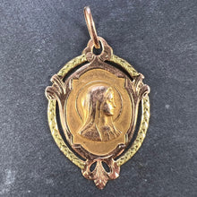 Load image into Gallery viewer, French Virgin Mary 18K Rose Gold Medal Charm Pendant
