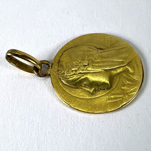 Load image into Gallery viewer, Antique French Emile Monier Virgin Mary 18K Yellow Gold Pendant Charm Medal

