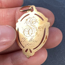 Load image into Gallery viewer, French Virgin Mary 18K Rose Gold Medal Charm Pendant
