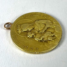 Load image into Gallery viewer, French Sacred Heart Madonna and Child 18K Yellow Gold Religious Medal Pendant
