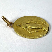 Load image into Gallery viewer, French Virgin Mary Miraculous Medal 18K Yellow Gold Charm Medal Pendant
