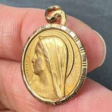 Load image into Gallery viewer, French Perriat Virgin Mary 18K Yellow Gold Pendant Charm
