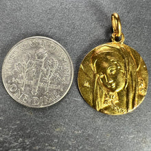 Load image into Gallery viewer, French Virgin Mary 18K Yellow Gold Pendant Charm
