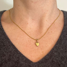 Load image into Gallery viewer, Vintage Small 18K Yellow Gold Puffy Heart Charm Pendant
