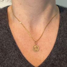 Load image into Gallery viewer, Antique French Virgin Mary 18K Rose Gold Charm Medal Pendant
