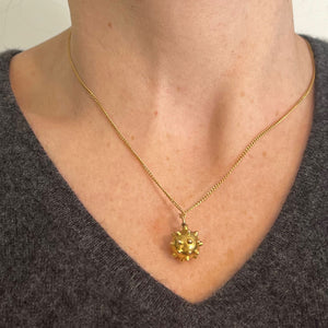 Vintage Deco Sputnik Locket 18K Yellow Gold Charm Pendant