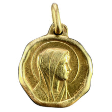 Load image into Gallery viewer, Augis Grun French Virgin Mary 18K Yellow Gold Charm Pendant
