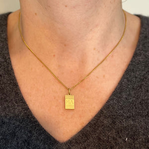 Vintage Deco Folding Fob Seal Initials AM 18K Yellow Gold Charm Pendant