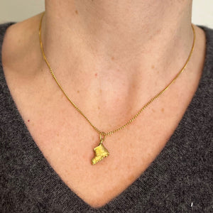 Lucky Old Boot 18K Yellow Gold Good Luck Charm Pendant