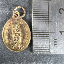 Load image into Gallery viewer, Antique French Notre Dame de Gray Guardian Angel 18 Karat Yellow Gold Charm Medal Pendant
