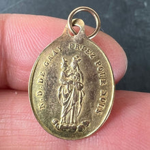 Load image into Gallery viewer, Antique French Notre Dame de Gray Guardian Angel 18 Karat Yellow Gold Charm Medal Pendant

