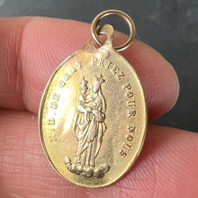 Load image into Gallery viewer, Antique French Notre Dame de Gray Guardian Angel 18 Karat Yellow Gold Charm Medal Pendant

