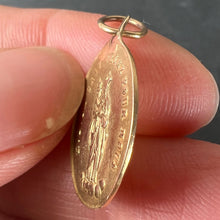 Load image into Gallery viewer, Antique French Notre Dame de Gray Guardian Angel 18 Karat Yellow Gold Charm Medal Pendant
