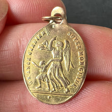 Load image into Gallery viewer, Antique French Notre Dame de Gray Guardian Angel 18 Karat Yellow Gold Charm Medal Pendant
