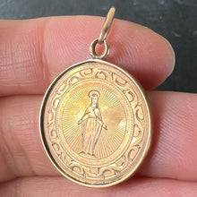 Load image into Gallery viewer, Antique French Virgin Mary 18K Rose Gold Medal Pendant
