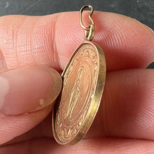 Load image into Gallery viewer, Antique French Virgin Mary 18K Rose Gold Medal Pendant
