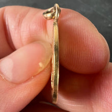 Load image into Gallery viewer, French Dropsy Baptism Angel Holy Dove 18K Yellow Gold Religious Medal Pendant
