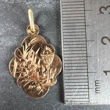 Load image into Gallery viewer, Antique French First Communion Chalice Floral 18K Rose Gold Charm Pendant
