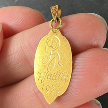 Load image into Gallery viewer, Antique French First Communion Chalice Floral 18K Yellow Gold Charm Pendant
