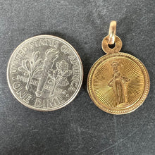 Load image into Gallery viewer, Antique French Virgin Mary 18K Yellow Gold Charm Medal Pendant
