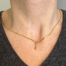 Load image into Gallery viewer, Vintage 18K Yellow Gold Blunt Twisted Nail Charm Pendant
