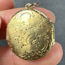 Load image into Gallery viewer, French Flowers 18 Karat Yellow Gold Pendant Locket
