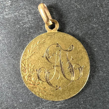 Load image into Gallery viewer, Antique French Madonna and Child 18K Yellow Gold Religious Medal Pendant
