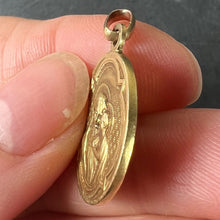 Load image into Gallery viewer, Antique French Madonna and Child 18K Yellow Gold Religious Medal Pendant
