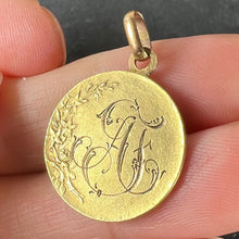 Load image into Gallery viewer, Antique French Madonna and Child 18K Yellow Gold Religious Medal Pendant
