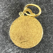 Load image into Gallery viewer, Small Vintage French St Christopher 18K Yellow Gold Charm Pendant
