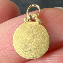 Load image into Gallery viewer, Small Vintage French St Christopher 18K Yellow Gold Charm Pendant
