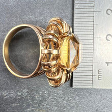 Load image into Gallery viewer, 8.42 Carat Citrine 18 Karat Yellow Gold Retro Spring Cocktail Ring
