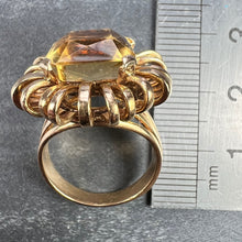 Load image into Gallery viewer, 8.42 Carat Citrine 18 Karat Yellow Gold Retro Spring Cocktail Ring
