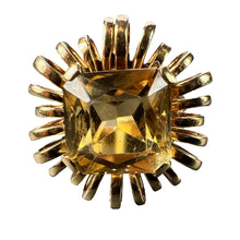 Load image into Gallery viewer, 8.42 Carat Citrine 18 Karat Yellow Gold Retro Spring Cocktail Ring
