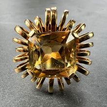 Load image into Gallery viewer, 8.42 Carat Citrine 18 Karat Yellow Gold Retro Spring Cocktail Ring
