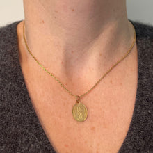 Load image into Gallery viewer, Antique French Notre Dame de Gray Guardian Angel 18 Karat Yellow Gold Charm Medal Pendant
