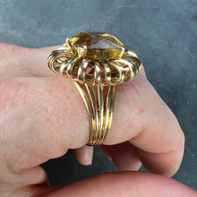 Load image into Gallery viewer, 8.42 Carat Citrine 18 Karat Yellow Gold Retro Spring Cocktail Ring
