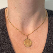 Load image into Gallery viewer, Antique French Virgin Mary 18K Rose Gold Medal Pendant
