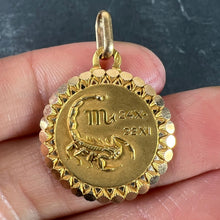 Load image into Gallery viewer, French Perroud Large Scorpio Zodiac Starsign 18K Yellow Gold Charm Pendant
