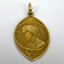 Load image into Gallery viewer, French Dropsy Virgin Mary 18K Yellow Gold Charm Pendant
